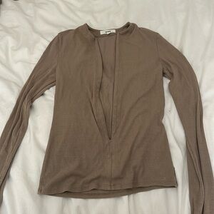 Joah Brown Zip Up Long sleeve